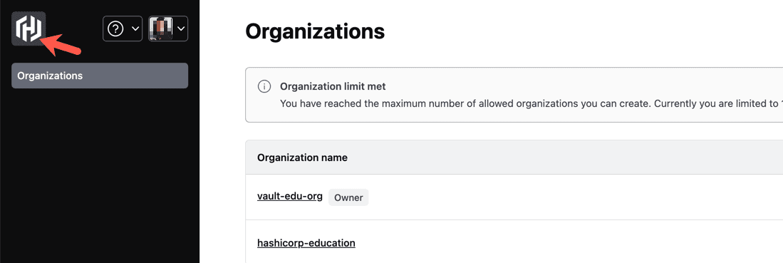 Choose your organization