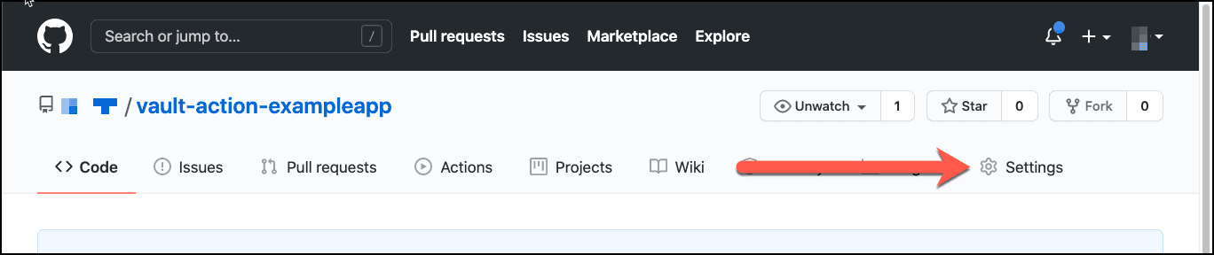 GitHub repo settings